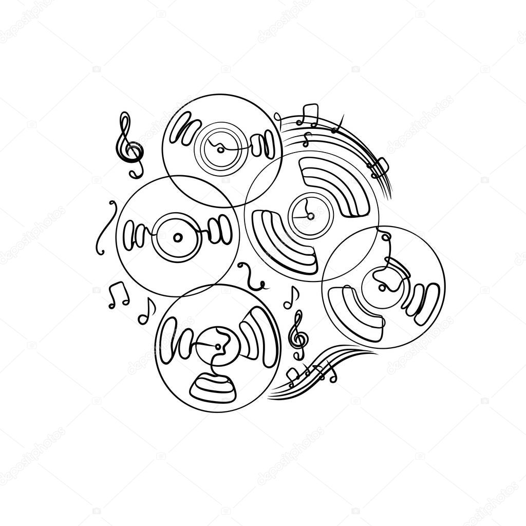 Schwarzes DJ_WumBo Logo T-Shirt auf dunklem Hintergrund